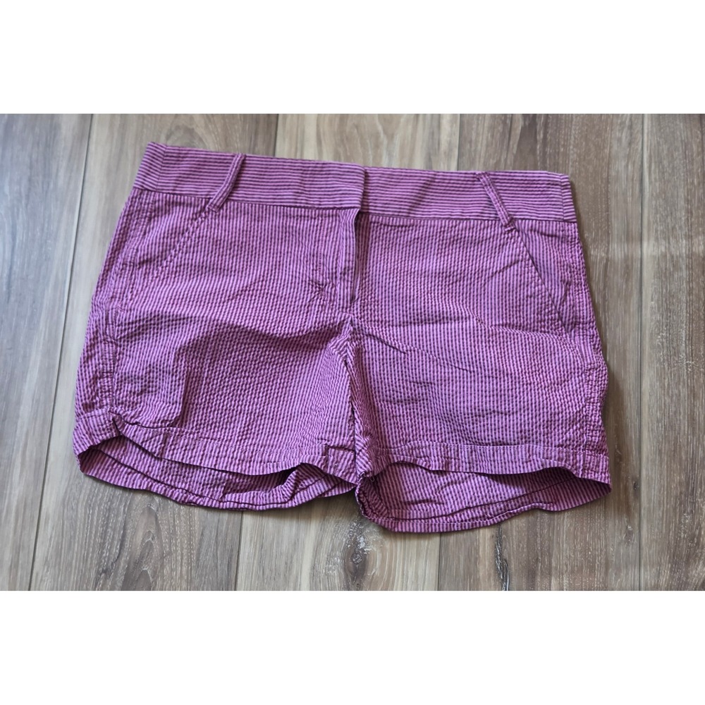 J.Crew Striped Chino Shorts Women's Size 8 Pink Brown